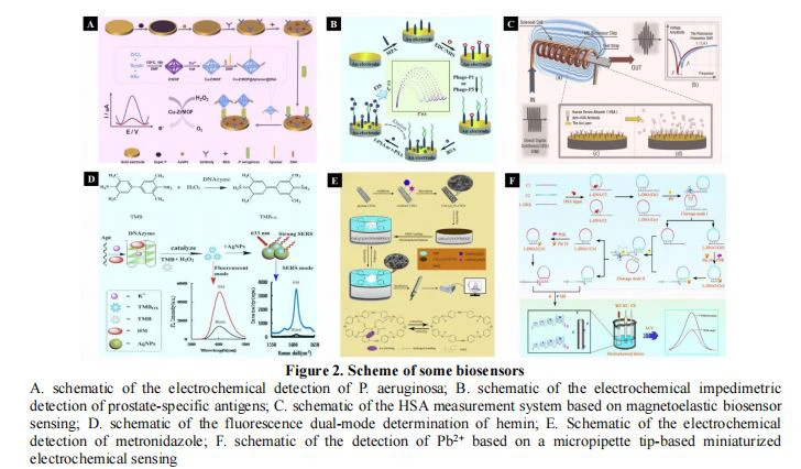 Scheme of some biosensors